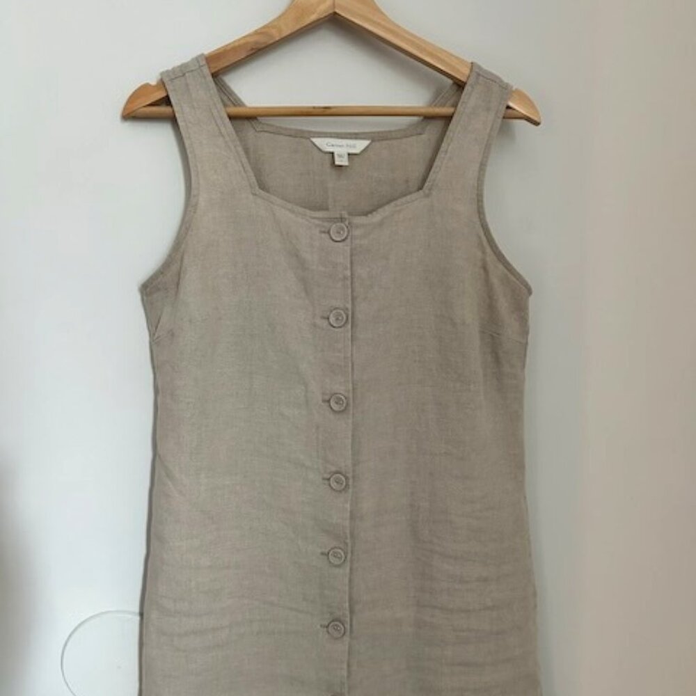 GARNET HILL Linen Tank Dress
